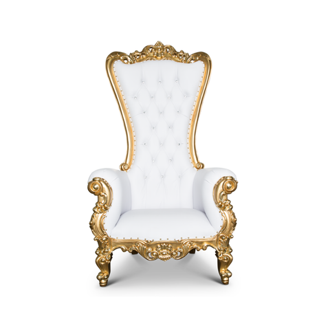 White and Gold Throne Chair