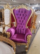 Purple and Gold Throne Chair