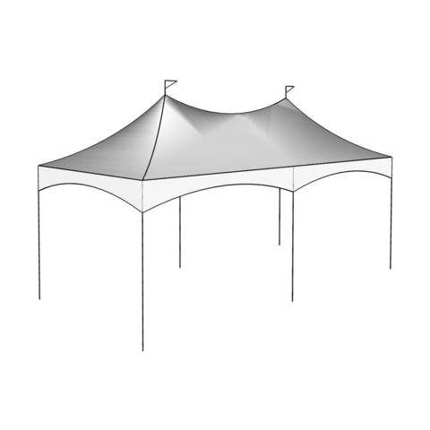 10' x 20' High Peak White Tent