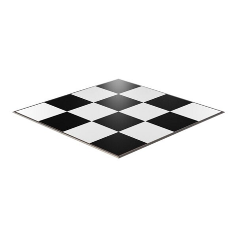 18' X 24' - Black and White Checkered Dance Floor on Hard Surface
