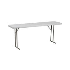 18In Wide x 72In Long White Plastic Folding Conference Table