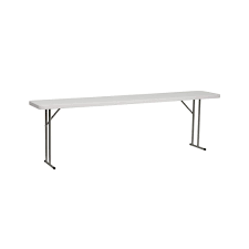 18In Wide x 96In Long White Plastic Folding Conference Table