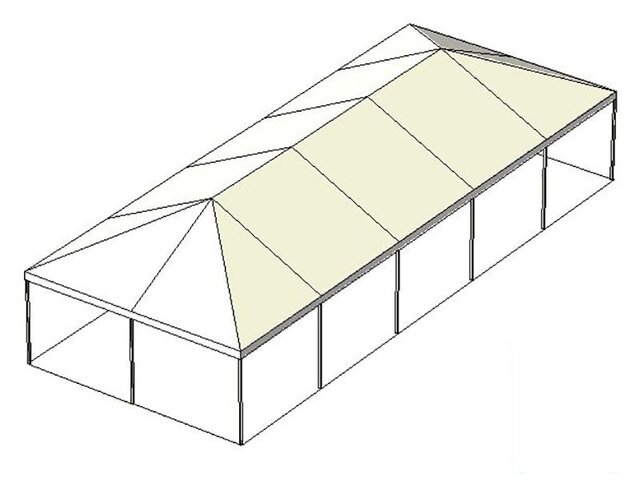 20 x 50 Keder Frame White Top Tent