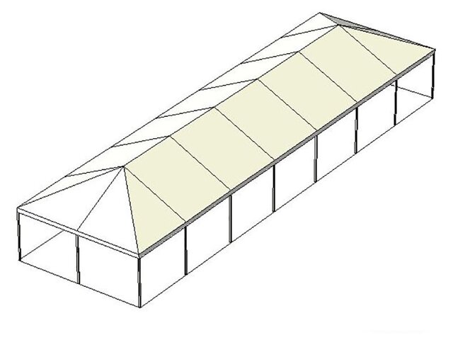 20 x 70 Keder Frame White Top Tent