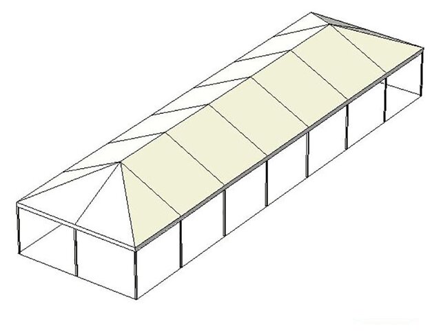 20 x 80 Keder Frame White Top Tent