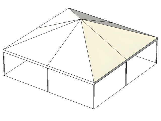 30' x 30' Contempo Style White Top Tent