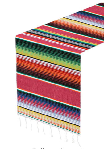 Mexican Fiesta Multicolor Woven Table Runner