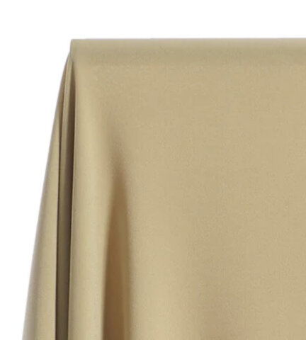 Camel Polyester 120in Round Tablecloth