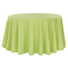 Apple Green Polyester 108in Round Tablecloth