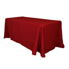 Apple Red Polyester 90in x 132in Rectangular Tablecloth