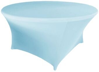 Light Blue Spandex 60in Round Table Cover