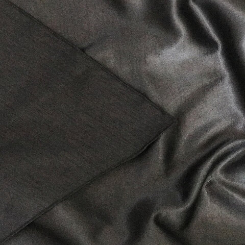 Black Majestic Dupioni 120in Round Tablecloth