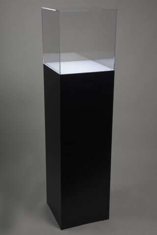 Black Laminate Lighted Pedestal 15