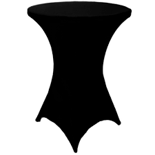 Black Spandex 36in Round Cocktail Table Cover
