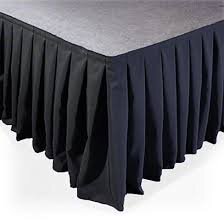 Black Polyester Stage Skirt Per Foot