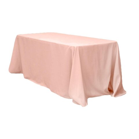 Blush Polyester 90'' x 156'' Rectangular Tablecloth