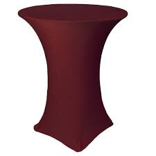 Burgundy Spandex 36in Round Table Cover