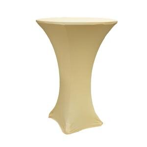 Champagne Spandex 30in Round Cocktail Table Cover