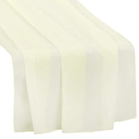 Ivory Chiffon Table Runner