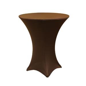 Chocolate Spandex 30in Round Cocktail Table Cover