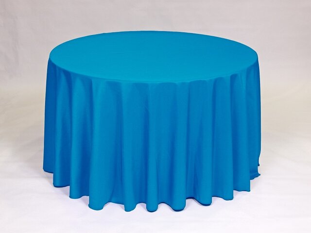 Cobalt Polyester 120in Round Tablecloth