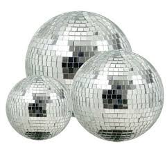 Disco Ball Decorative 3-Piece Set, 8/12/16 Inch Hanging Mirror Disco Balls