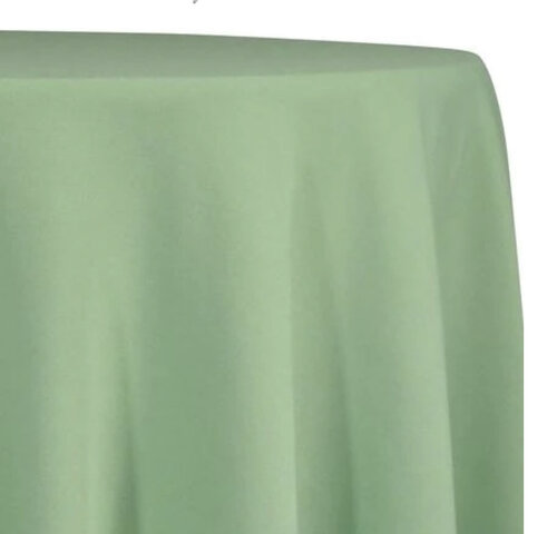 Sage Green Polyester 12in Round Tablecloth