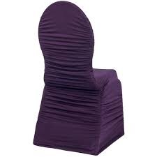 Eggplant/Plum Spandex Ruched Banquet Chair Cover