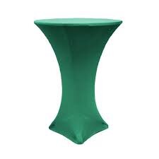 Emerald Green Spandex 30in Round Cocktail Table Cover
