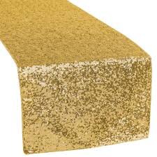 Gold Glimmer Sequin Table Runner