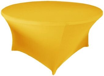 Gold Spandex 60in Round Table Cover