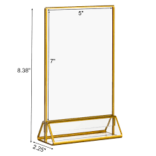Gold 5in x 7in Table Number-Menu Holder