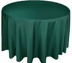Hunter Green Polyester 108in Round Tablecloth