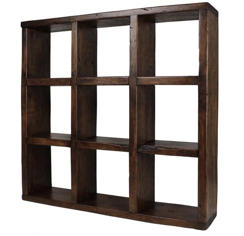 Caprice Brown Walnut 9-Cube Display Shelf