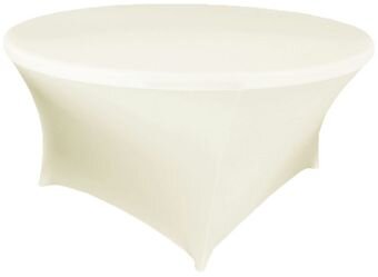 Ivory Spandex 72In Round Table Cover