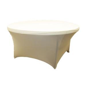Ivory Spandex 60In Round Table Cover
