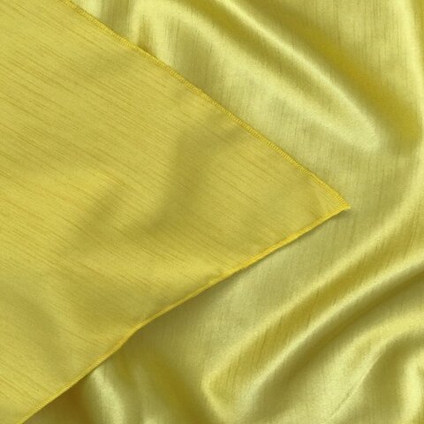 Lemon Majestic Dupioni 108in Round Tablecloth