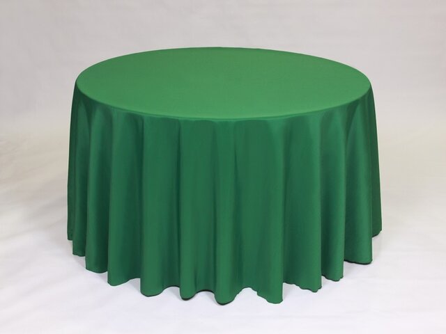 Moss Polyester 108'' Round Tablecloth