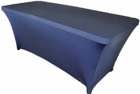 Navy Spandex 8' Rectangular Table Cover