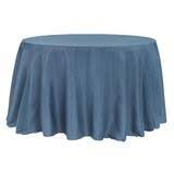 Navy Faux Burlap 120in Round Tablecloth