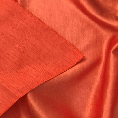 Orange Majestic Dupioni 120in Round Tablecloth