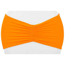 Orange Ruffled Spandex Chair Band