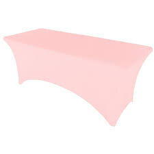 Pink Spandex 8' Rectangular Table Cover
