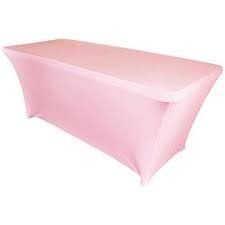 Pink Spandex 6Ft Rectangular Table Cover