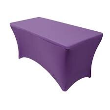 Purple Spandex 4Ft Rectangular Table Cover