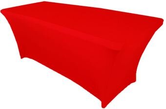 Red Spandex 8ft Rectangular Table Cover