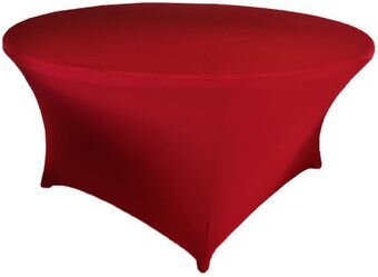 Red Spandex 72in Round Table Cover