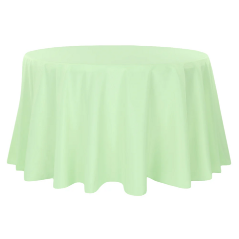 Mint Polyester 120in Round Tablecloth