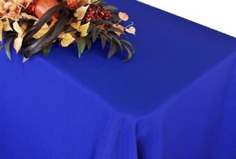 Royal Blue Polyester 90'' x 132'' Rectangular Tablecloth