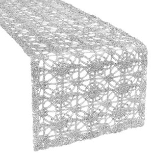 Silver Chemical Lace Table Runner